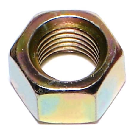 Midwest Fastener Hex Nut, 3/8"-24, Steel, Grade 8, Zinc Yellow, 50 PK 03732